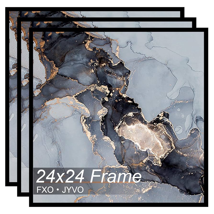 Amazon.co.jp: Fxojyvo 24x24 フレーム 3枚セット ブラック 写真